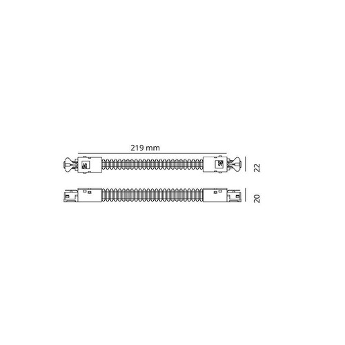 003044 SG Leuchten ZIP 230V Flexibler Verbinder weiß mitStromführung für 1- P Produktbild Additional View 1 L