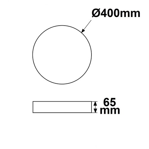 116161 ISOLED LED Deckenleuchte weiß 400mm 2700/3000/4000K 30W dim Produktbild Additional View 1 L
