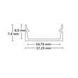 115553 Isoled LED Aufbauprofil PURE14 S Aluminium eloxiert, 300cm Produktbild Additional View 1 S