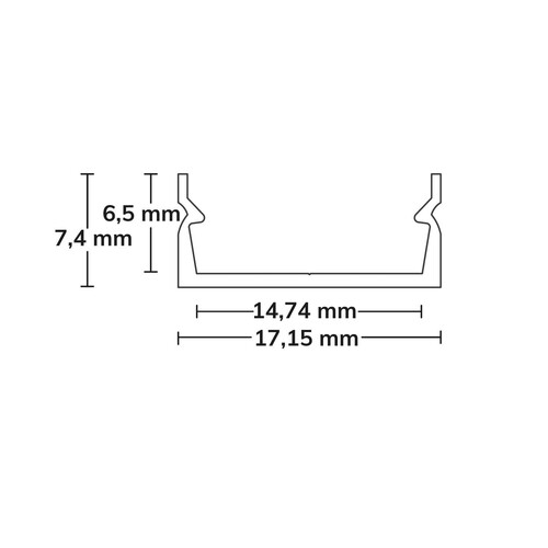 115553 Isoled LED Aufbauprofil PURE14 S Aluminium eloxiert, 300cm Produktbild Additional View 1 L