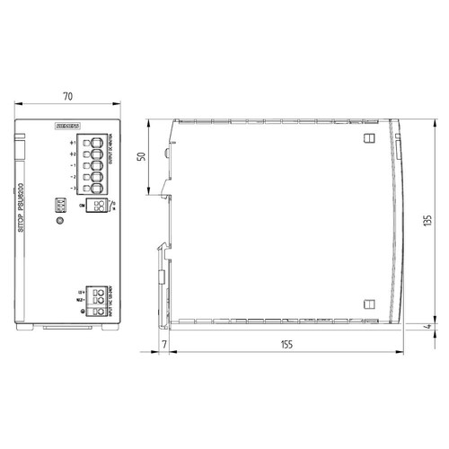 6EP3346-7SB00-3AX0 Siemens Stromversorgung SITOP PSU6200, 1-phasig Produktbild Additional View 2 L