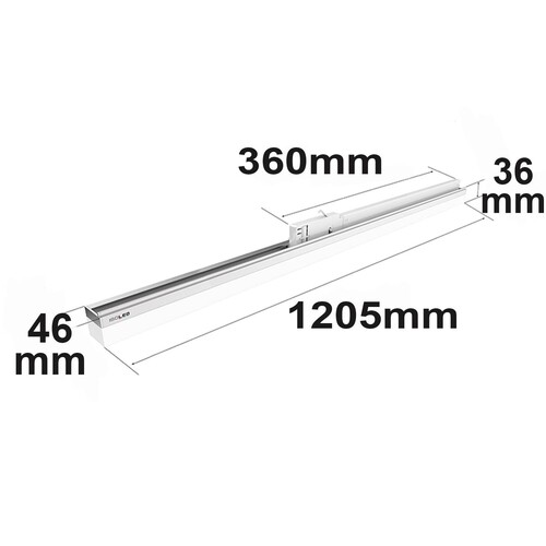 114646 Isoled 3- PH Linearleuchte 1200mm, 40W, 110°, weiß matt, 3000K Produktbild Additional View 1 L