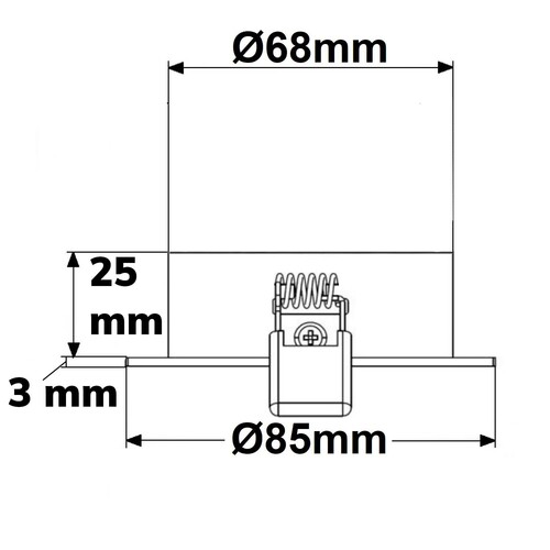 115694 Isoled Einbaurahmen rund, Lochausschnitt 68mm, Alu gebürstet, für Produktbild Additional View 1 L