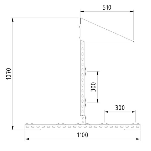 20040 Trayco RS-0800-UG Roofshelter kit W=800mm, ultra galv. Produktbild Additional View 3 L