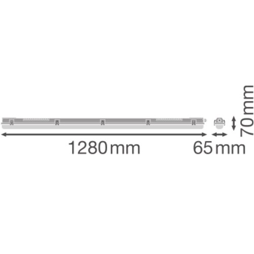 4099854118098 Ledvance DP HOUSING 1200 P 1XLAMP IP65 Produktbild Additional View 1 L