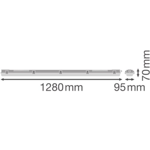 4099854118111 Ledvance DP HOUSING 1200 P 2XLAMP IP65 Produktbild Additional View 1 L