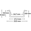 114795 Isoled LED Einbauprofil PURE14 D Aluminium eloxiert, 200cm Produktbild Additional View 1 S