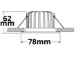 115080 Isoled LED Einbaustrahler Sys- 68 MiniAMP, 8W, 24V DC, 3000K, dimmbar (ex Produktbild Additional View 1 S