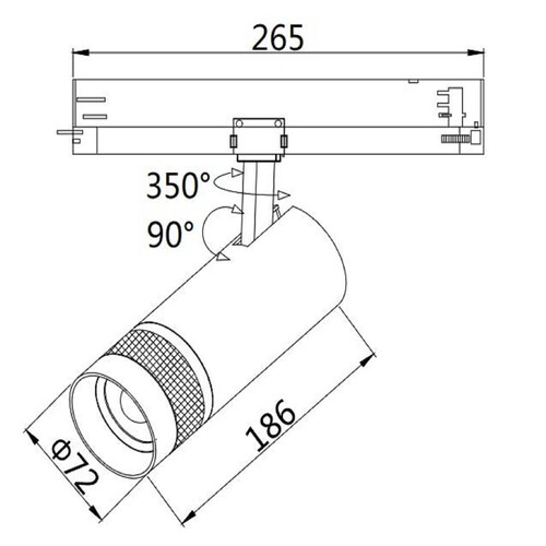 116117 Isoled 3Phasen LED Strahler DALI 24W 20-55° 3000K schwarz Produktbild Additional View 1 L