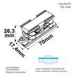 116220 Isoled DALI Linearverbinder für 3 Phasenschiene schwarz Produktbild Additional View 1 S