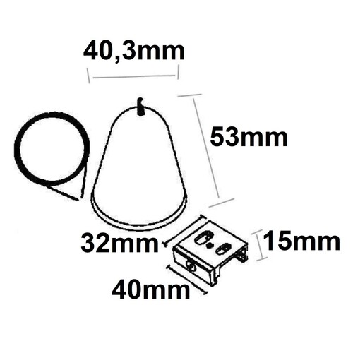 116238 Isoled Seilabhängung 3Phasen DALI schwarz inkl. Baldachin & Stahlseil Produktbild Additional View 1 L