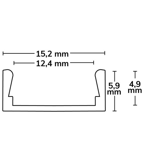 115932 Isoled Montageprofil MINI-AB V2 schwarz 200cm Produktbild Additional View 1 L