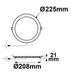 115472 Isoled LED Downlight, 18W, rund, ultraflach, blendungsreduziert, weiß, w Produktbild Additional View 1 S