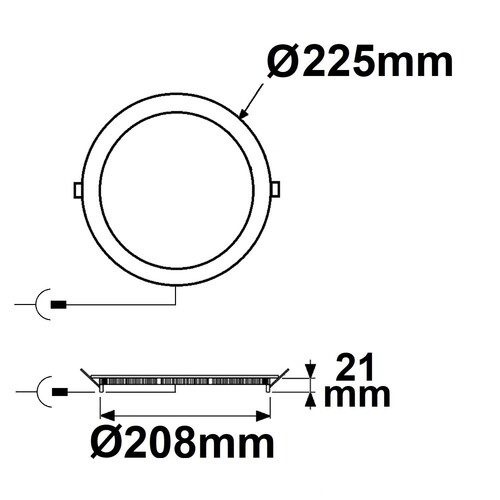 115472 Isoled LED Downlight, 18W, rund, ultraflach, blendungsreduziert, weiß, w Produktbild Additional View 1 L