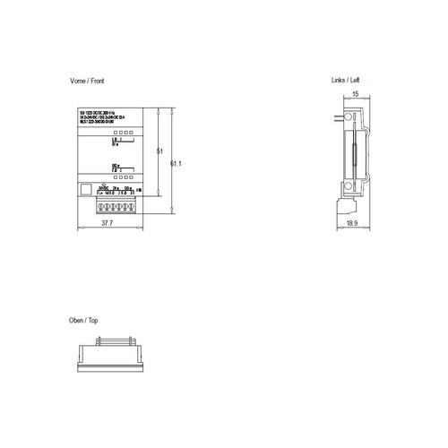 6ES7223-3BD30-0XB0 Siemens SIMATIC S7- 1200 SB 1223, DI 2x24 VDC/DO 2x24 VDC 2 Produktbild Additional View 2 L