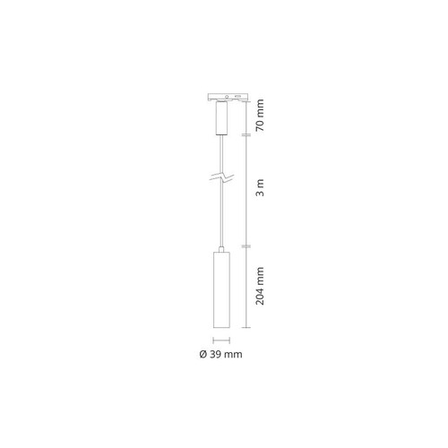 320631 SG Leuchten ZIP TUBE PENDEL MICRO 7W LED 2000- 2800K, schwarz Produktbild Additional View 1 L