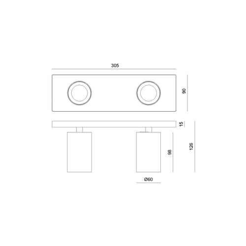 222-00024 Molto Luce MISSOR II SD GU10 Schwarz Produktbild Additional View 1 L