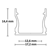 114787 Isoled LED Aufbauprofil PURE12 S Aluminium eloxiert, 200cm Produktbild Additional View 1 S