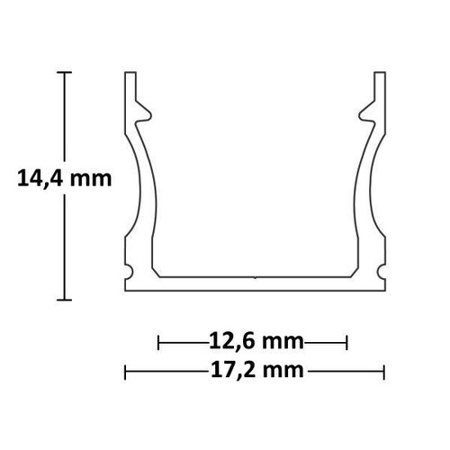 114787 Isoled LED Aufbauprofil PURE12 S Aluminium eloxiert, 200cm Produktbild Additional View 1 L