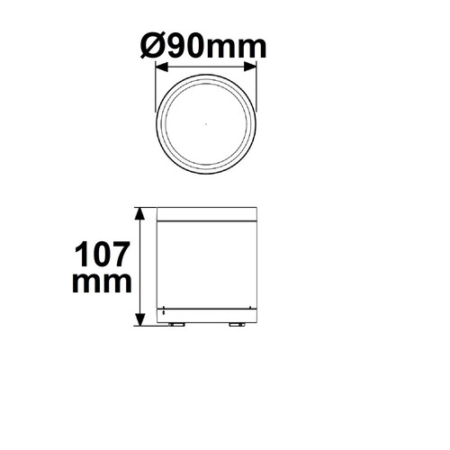 115591 Isoled LED Deckenaufbaustrahler IP65, schwarz, 10W, ColorSwitch 3000|40 Produktbild Additional View 1 L