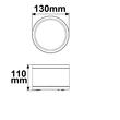 115593 Isoled LED Deckenaufbaustrahler IP65, schwarz, 25W, ColorSwitch 3000|40 Produktbild Additional View 1 S