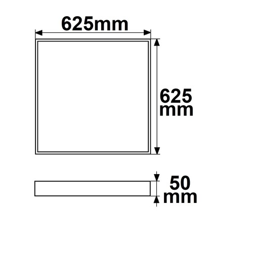 115614 Isoled Aufbaurahmen weiß RAL 9016, Höhe 5cm, für LED Panels 625x625, Produktbild Additional View 1 L