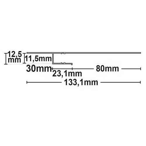 113826 Isoled LED Trockenbauprofil Schattenfuge 80, 200cm Produktbild Additional View 1 L