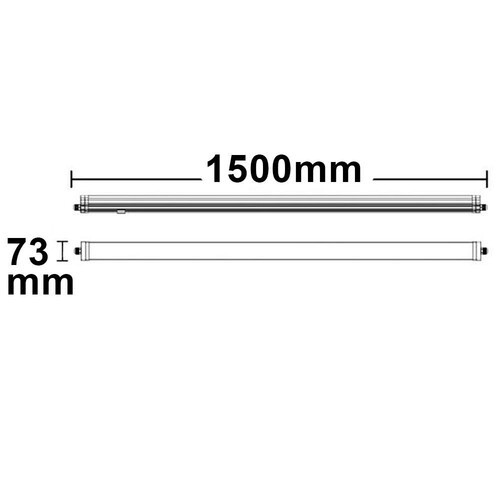 115153 Isoled LED Linearleuchte 60W IP66 150cm Professional 4000K DALI Produktbild Additional View 1 L