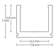 114785 Isoled LED Aufbauprofil SURF6 Aluminium schwarz RAL9005, 200cm Produktbild Additional View 1 S