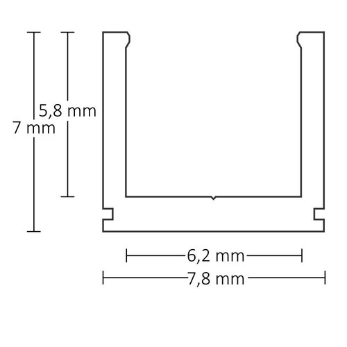 114785 Isoled LED Aufbauprofil SURF6 Aluminium schwarz RAL9005, 200cm Produktbild Additional View 1 L