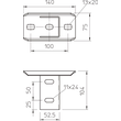 6348947 Obo KUS 5 NOK A2 Kopfplatte für US 5-Stiel, 90° gedreht 140x75x104 Edel Produktbild Additional View 1 S