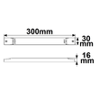 116045 Isoled LED PWM-Trafo 30W 24V Push/DALI-2 300x30x16mm Produktbild Additional View 1 S