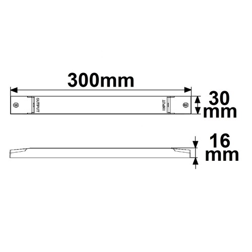 116045 Isoled LED PWM-Trafo 30W 24V Push/DALI-2 300x30x16mm Produktbild Additional View 1 L