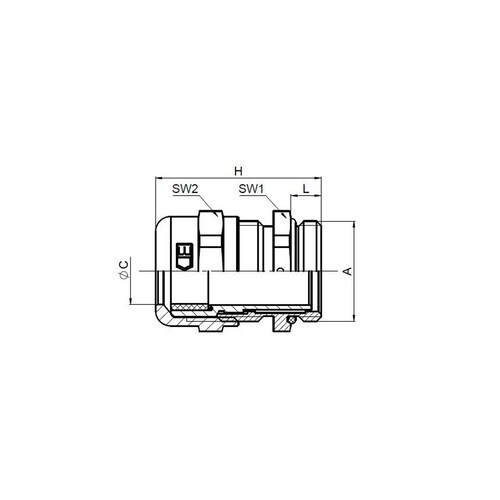 50.620 M/R/AV Jacob AirVent Kabelverschraubung M20x1,5 Produktbild Additional View 1 L