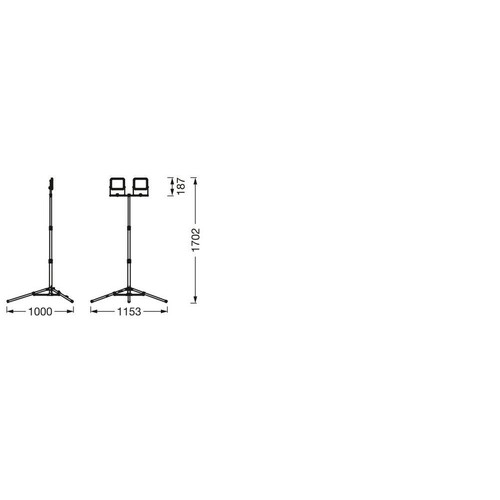 4058075831377 Ledvance LED WORKLIGHT VAL 2X20W 865 TRIPOD Produktbild Additional View 1 L