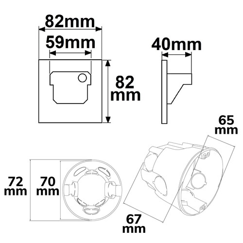 115606 Isoled LED Wandeinbauleuchte Sys- Wall68 230V, mit PIR Sensor, 2W, Colors Produktbild Additional View 1 L