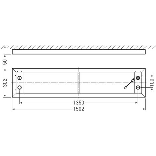 8537540 TRILUX 2350 LED-Anbauleuchte G4 D3 PW19 60/40/ML 8MC ET Produktbild Additional View 3 L