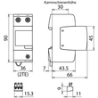 956205 Dehn DV M2 TN 255 FM Kombi- Ableiter 1+2+3 / I+II+III, modular Produktbild Additional View 3 S