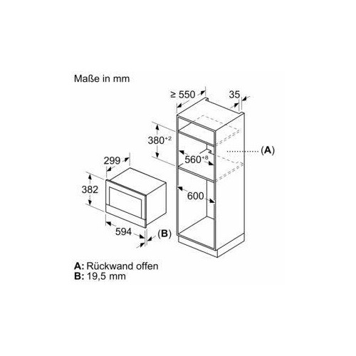 BFR7221B1 Bosch Einbau Mikrowelle 382x594x318 mm Produktbild Additional View 4 L