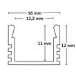 115936 Isoled LED Montageprofil MAXI-AB V2, weiß RAL9010 L: 200cm Produktbild Additional View 1 S