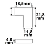 115965 Isoled Kontakt-Eckverbinder (max. 5A) K2-210 für 2-pol. IP20 Flexstripes  Produktbild Additional View 1 S