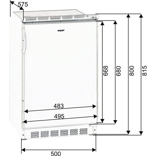 814005300 Exquisit UKS115-3-080E weiss Unterbau-Kühlschrank, Unterbaugerät, 3* Produktbild Additional View 4 L