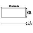 116037 Isoled LED Panel Professional Line 308x1550mm, UGR<19 4H/8H, 36W, RAL Produktbild Additional View 1 S