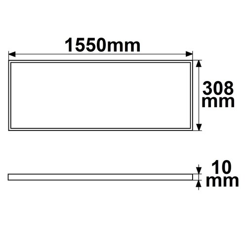 116037 Isoled LED Panel Professional Line 308x1550mm, UGR<19 4H/8H, 36W, RAL Produktbild Additional View 1 L