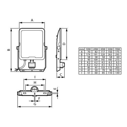 73618499 Philips LED Scheinwerfer 50W LED60/830_40_65PSU SWB MDU Produktbild Additional View 3 L