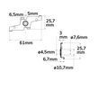 116067 Isoled Track48 Montageclip für Track48 Aufbauschienen, 2 Stück Produktbild Additional View 1 S