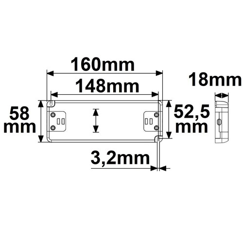 116150 Isoled LED Trafo 48V/DC, 0-60W, ultraflach, SELV Produktbild Additional View 1 L