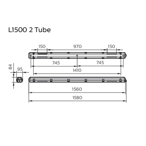 50992499 Mazda WT006C Feuchtraumleuchte LED G2 2xTLED L1500 Produktbild Additional View 5 L