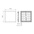 50882899 Mazda RC008B LED Panel 34S/830_ _840 PSD W62L62 OC DALI UGR19 Produktbild Additional View 3 S