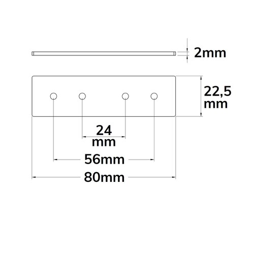 116066 Isoled Track48 Verbindungsplatte für Ein-und Aufbauschienen, 1 Stück Produktbild Additional View 1 L